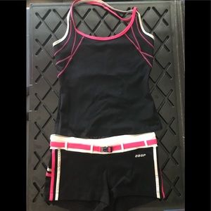 Bebe Sport matching Halter and Shorts